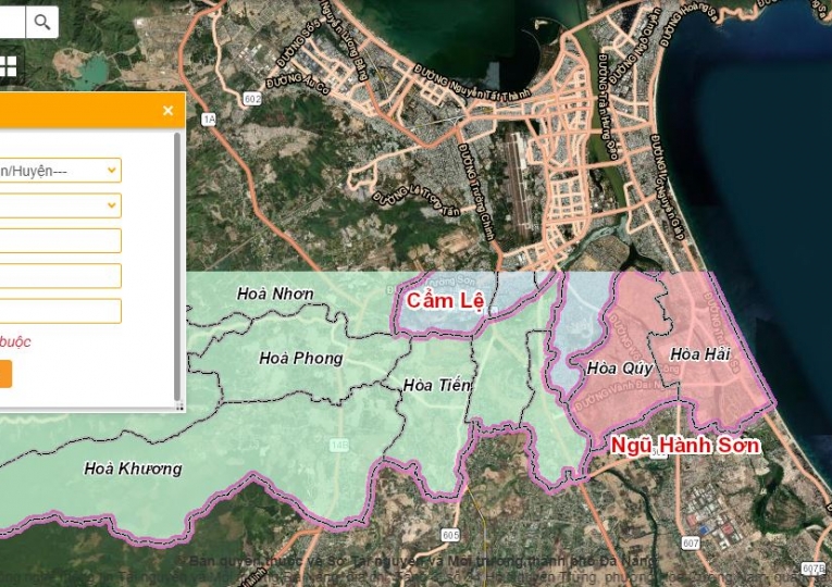 Cổng tra cứu chi tiết thông tin đất đai thành phố Đà Nẵng